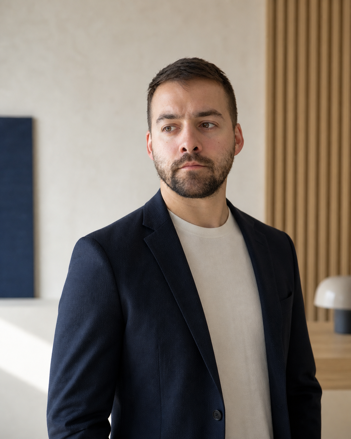 Portrait éditorial de Mathieu Perron, fondateur de Perron IA Conseil